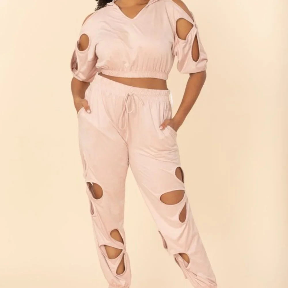 Hoodie Flower Cut-Out Set - Picture 8 of 11